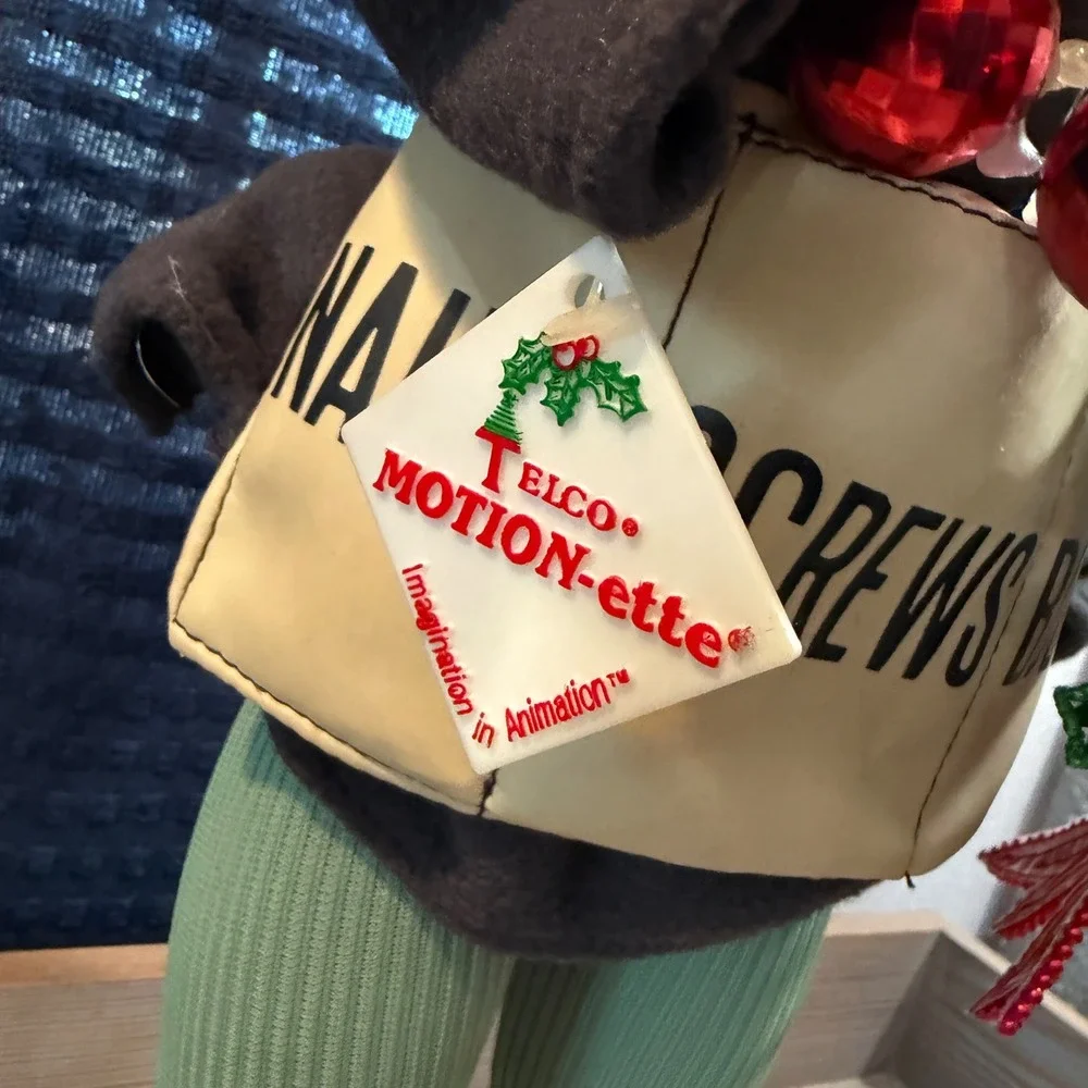 Vintage Telco Motion-ette Animated Christmas‎ Elf Workshop Figure Wreath 1990s